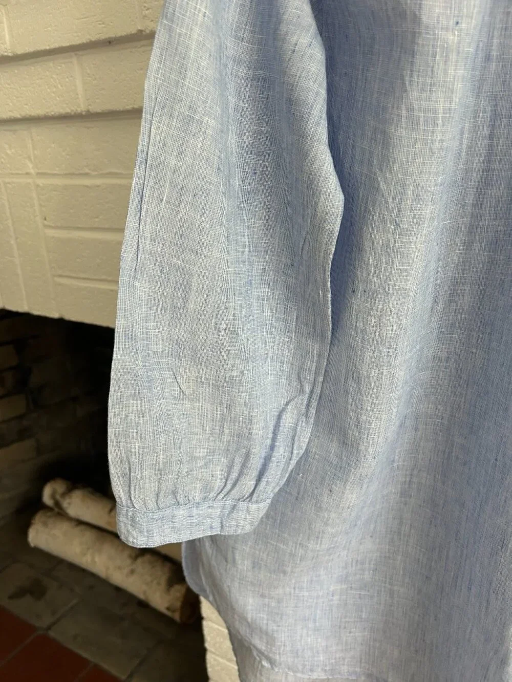 J. Crew Linen Blue Tunic Size Size M